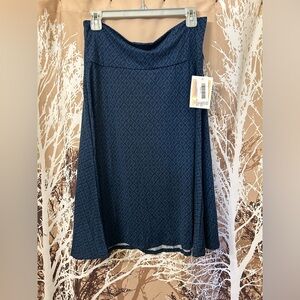 LuLaRoe XL Azure Navy Diamond Pattern A-Line Skirt
